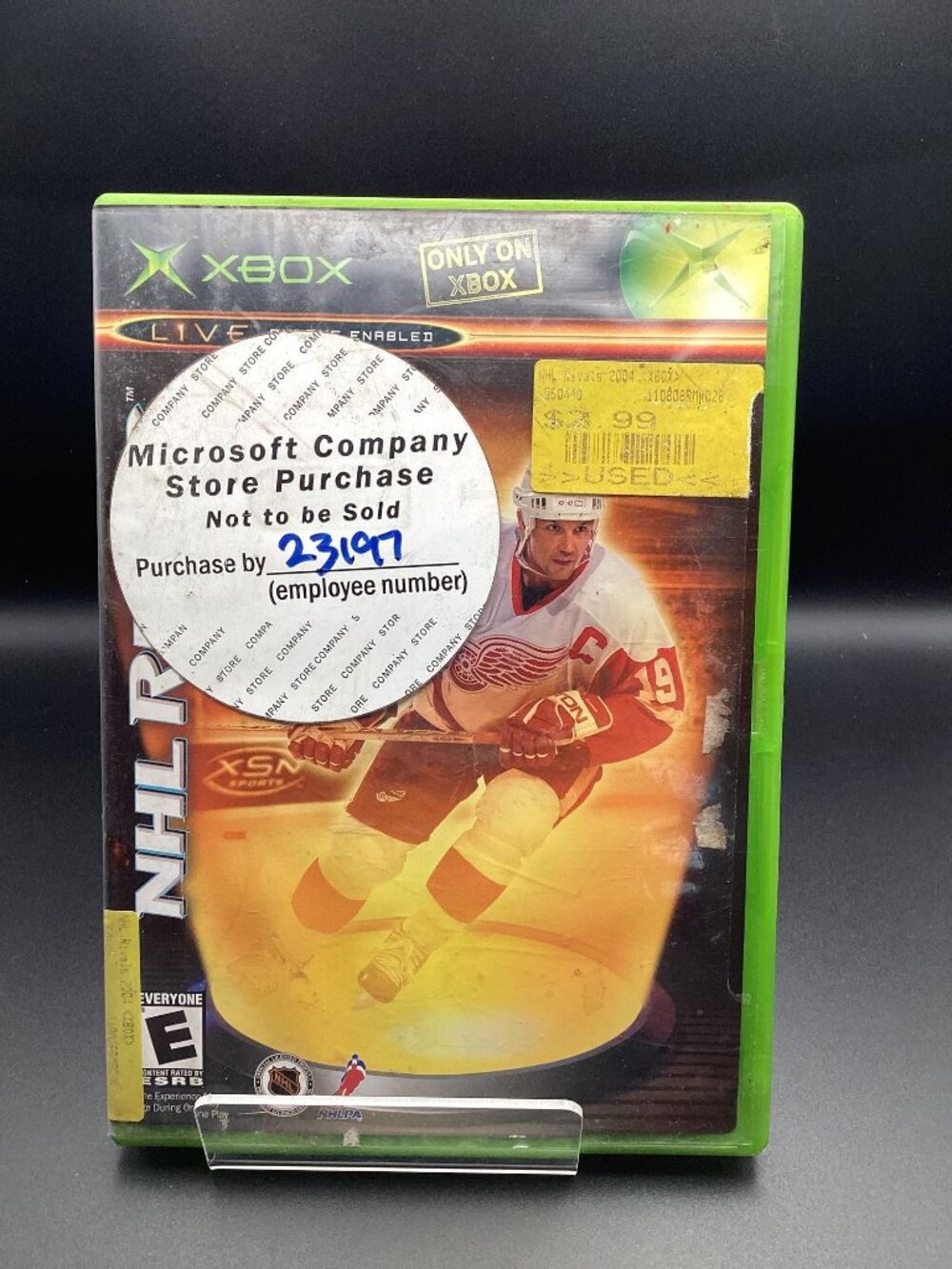 NHL Rivals 2004 Xbox 2003 CIB Microsoft Company Store Sticker Untested Game Disc